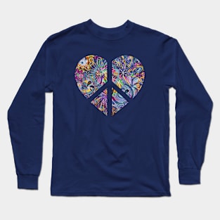 Artistic Heart Peace Symbol Long Sleeve T-Shirt